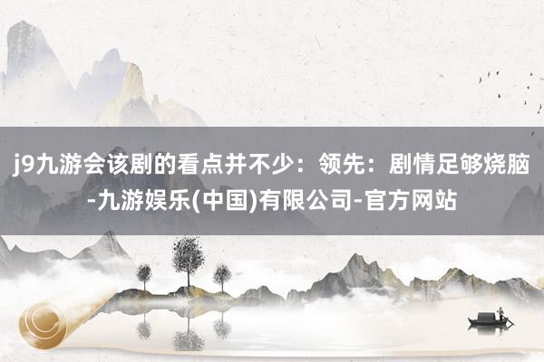 j9九游会该剧的看点并不少：领先：剧情足够烧脑-九游娱乐(中国)有限公司-官方网站