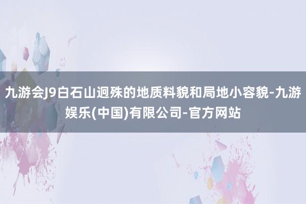 九游会J9白石山迥殊的地质料貌和局地小容貌-九游娱乐(中国)有限公司-官方网站