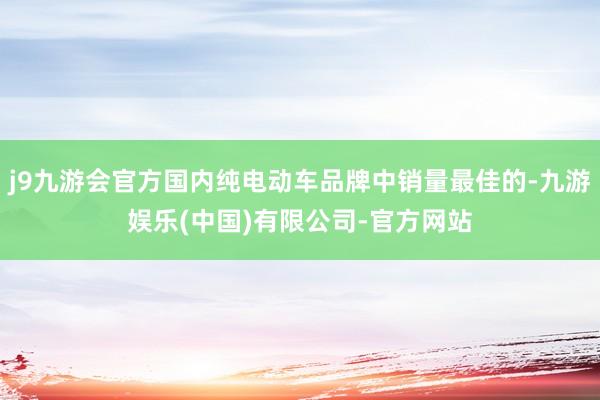 j9九游会官方国内纯电动车品牌中销量最佳的-九游娱乐(中国)有限公司-官方网站