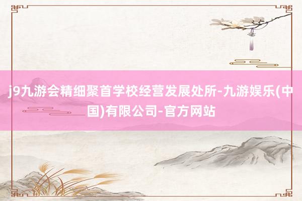 j9九游会精细聚首学校经营发展处所-九游娱乐(中国)有限公司-官方网站