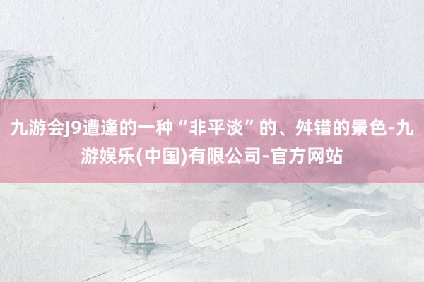 九游会J9遭逢的一种“非平淡”的、舛错的景色-九游娱乐(中国)有限公司-官方网站