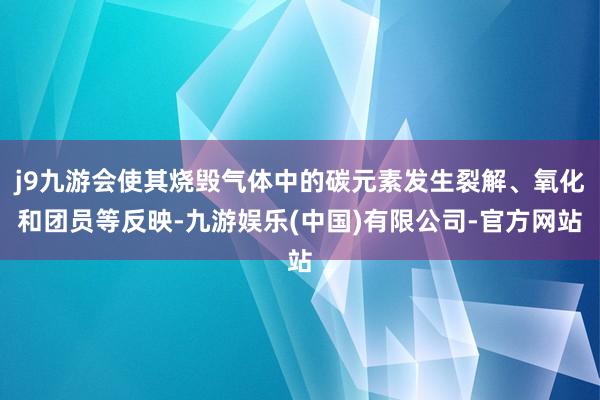 j9九游会使其烧毁气体中的碳元素发生裂解、氧化和团员等反映-九游娱乐(中国)有限公司-官方网站