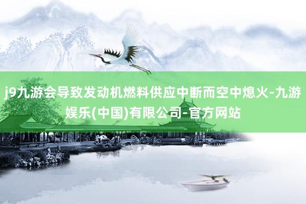 j9九游会导致发动机燃料供应中断而空中熄火-九游娱乐(中国)有限公司-官方网站